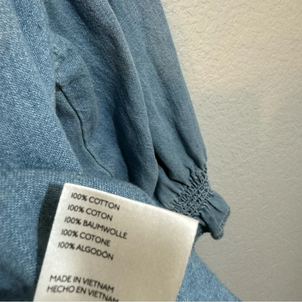 Free people Louise Denim‎ Top in Indigo size XS